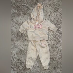 GAP Baby Cream Hoodie and Jogger Set